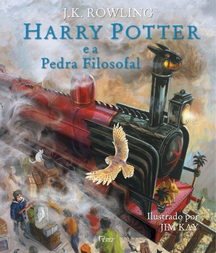 Harry Potter e a pedra filosofal - Edição ilustrada, de Rowling, J. K.. Editora Rocco Ltda, capa dura em português, 2016