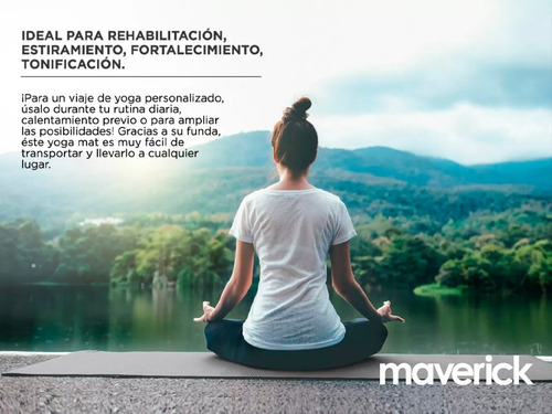 Imagen 5 de 8 de Yoga Mat Pvc Maverick 173cm X 61cmx0,6cm Colchoneta Fitness