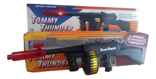 Juguete Antiguo Ametralladora Tommy Thunder Luz Sonido 