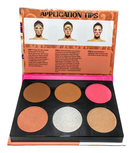 Paleta De Rubor Bronzer Iluminador Ideal Navidad