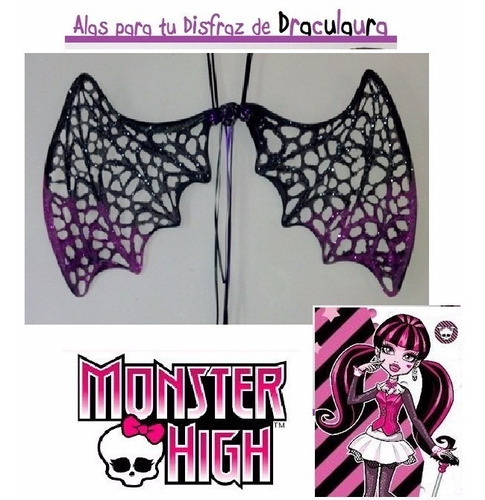 Alas Para Disfraz De Draculaura Monster High Niña Vampiro