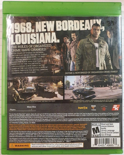 Juego Físico Mafia Iii Xbox One
