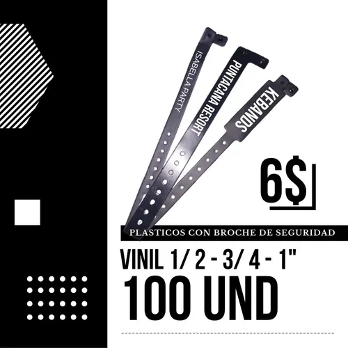 Brazaletes De Vinil Negro