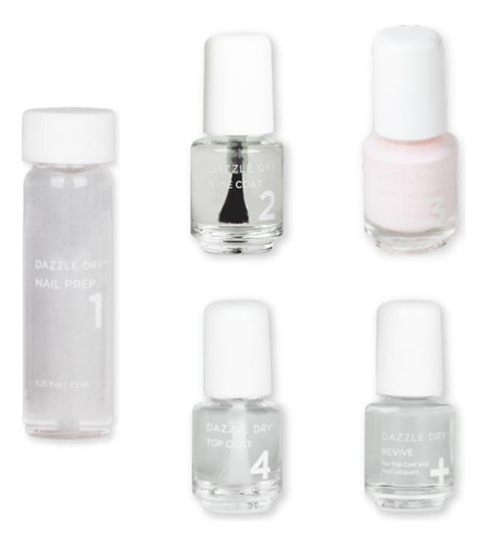 Kit De Uñas Dazzle Dry Mini, Sistema De 4 Pasos A Primera Vi