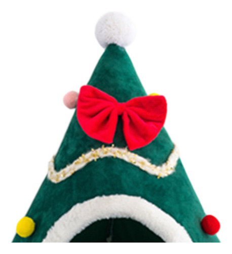 Cama Para Gatos Con Forma De De Navidad, Casa Semicerrada, S