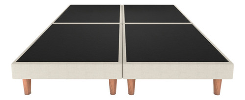 Base Cama Matrimonial Armable Modular Madera Colchón Recamar Beige