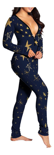 Pijama Para Mujer Talla S 19 Con Solapa Estampado De Amor
