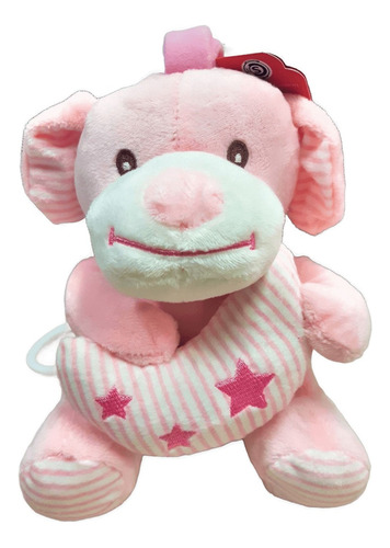 Cunero Musical Animalitos Rosa 18cm