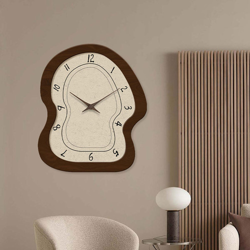 Reloj De Pared De Madera Fácil De Leer, Sin , Para Estilo C
