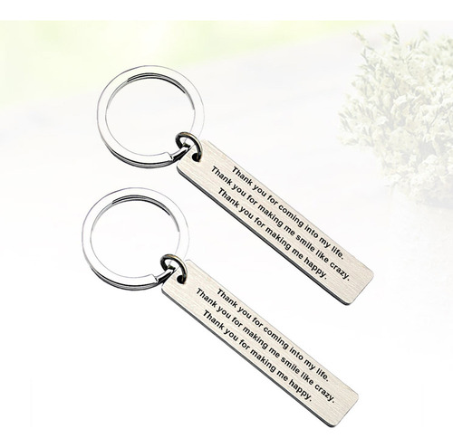 X Conjunto De Llaveros De Pareja De Acero Inoxidable Con