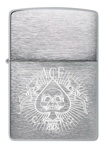 Encendedor Zippo Spade Skull Plateado Design Zp48500