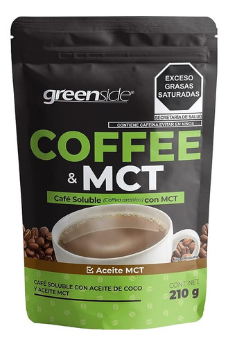 Greenside Coffee & Mct 210 G Cafe Soluble Con Aceite Mct Sabor Sabor Natural