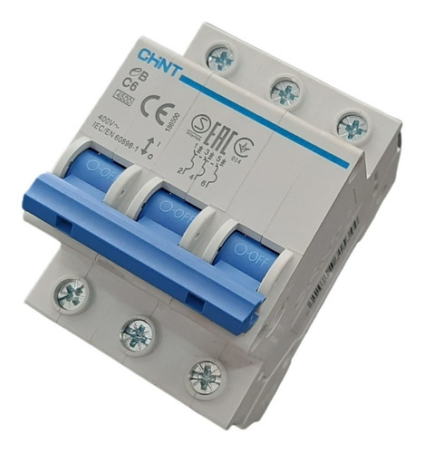 Interruptor Termomagnetico  3x6amp Chint