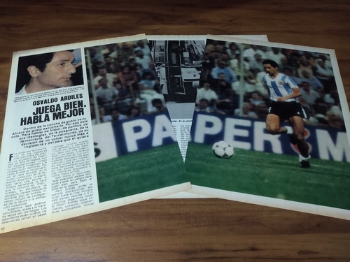 (ak397) Osvaldo Ardiles * Clippings Revista 3 Pgs * 1982