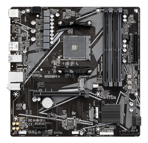 Tarjeta Madre Gigabyte Micro Atx B550m K Am4 Hdmi 128gb Ddr4