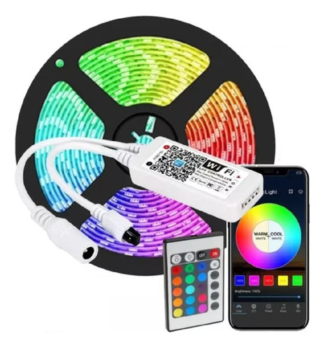 Kit De Cinta Led Multicolor Wifi Alexa Luces Led 5 Metros 