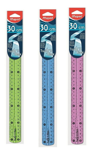 Imagen 2 de 5 de Regla Maped Flexible 30 Cm Twist Flex