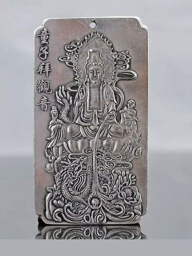 Colección Plata Tibet Kwan-yin Patrón Colgante