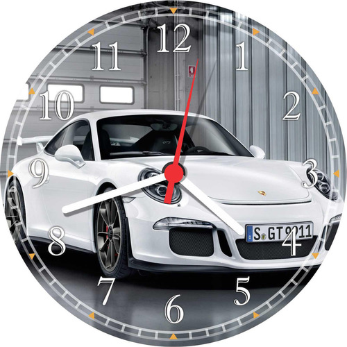 Relógio De Parede Carro Porsche Gg 50 Cm Quartz 020