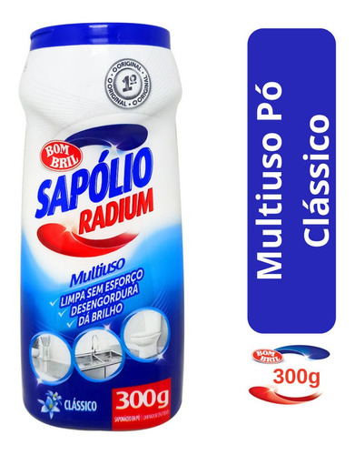 Limpador Sapólio Radium Saponáceo Clássico radium clássico em frasco 300 g