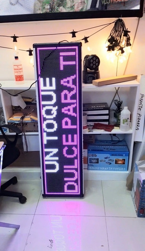 Imagen 4 de 8 de Letrero Led Programable Nacional Full Color De 130cm X 40cm