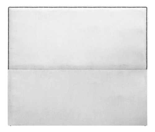 Cabeceira Casal Bali P02 140 Cm Para Cama Box Suede Cor Branco
