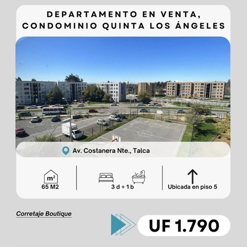 Departamento En Venta De 3 Dorm. En Sector Norte De Talca