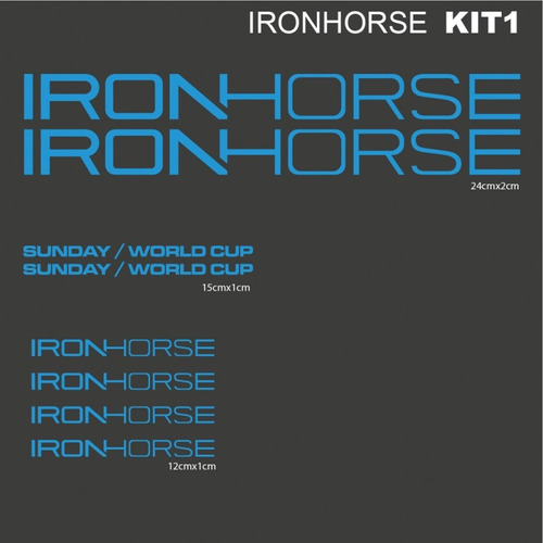 Iron Horse Kit1 Sticker Calcomania Para Cuadro De Bicicleta