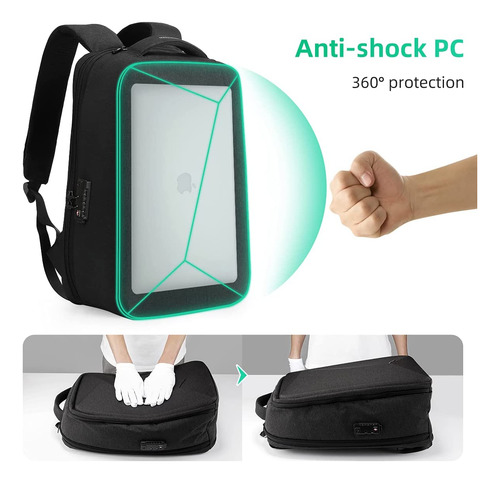 Mochila Urbana Antirrobo Porta Ordenador 15,6 Impermea...