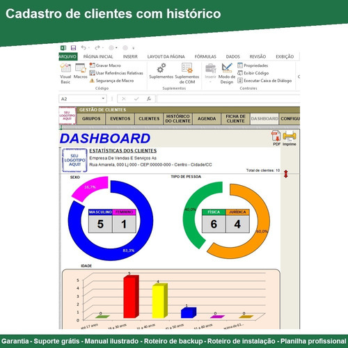 Planilha Excel Para Cadastro De Clientes Com Anotações