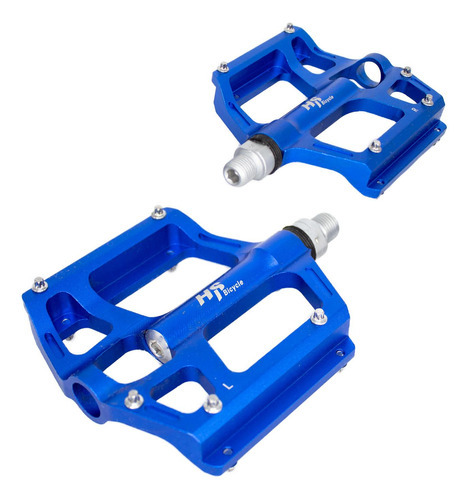 Pedales Para Bicicleta Bmx 1/2 Aluminio Azul Alnc-1002 Hs