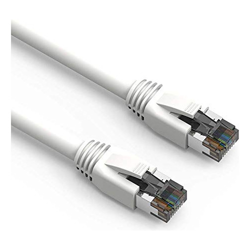 Cable Ethernet Cat 8 Blanco De 0.5 Pies, 40 Gbps, Alta ...