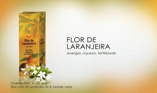 Incenso Indiano Sac Flor De Laranjeira Cx.6un.8v