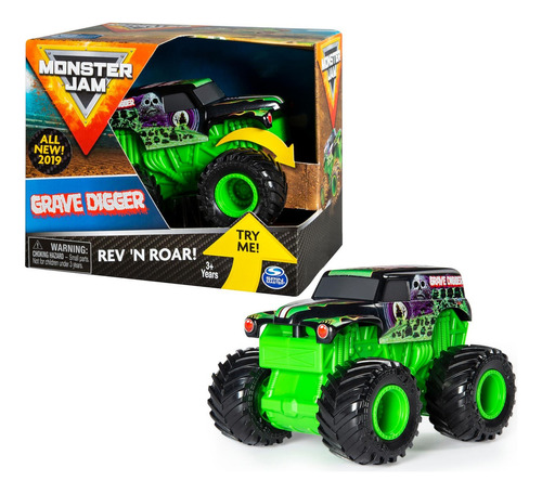 Brinquedo Monster Jam Rev N Roar Grave Digger Sunny 2023