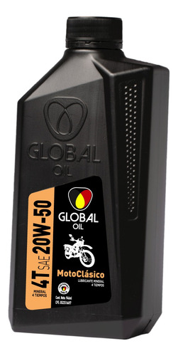 Aceite Global Oil Clasico Moto 4 Tiempos Mineral Sl 20w-50