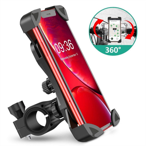 Imagen 1 de 7 de Soporte Teléfono Universal Bicicleta / Moto 360° De Rotació