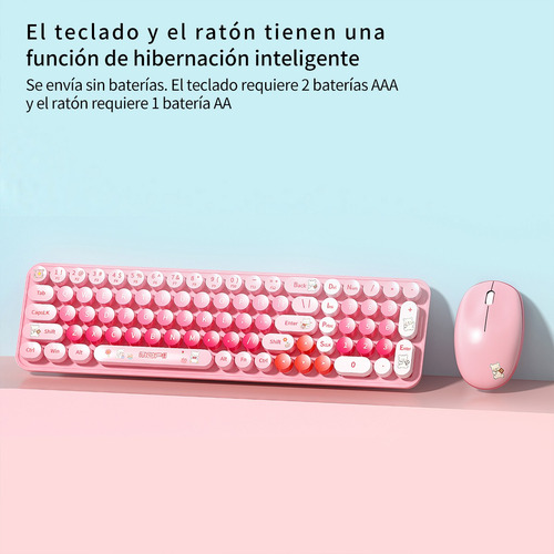 Set De Teclado Y Ratón Mofii Bber En Rosa