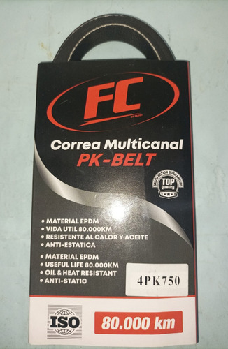 Correa Automotriz 4pk 750 Aire Acondicionado Qq
