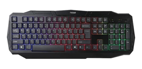 Imagen 2 de 3 de Kit de teclado y mouse gamer Noga NKB-570 Inglés US de color negro