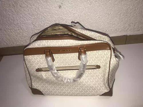 También Miserable Cíclope Michael Kors Maleta De Viaje Duffle Luggage Signature Blanca