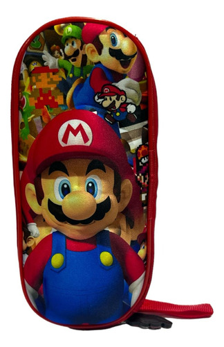 Cartuchera Pokemon Mario Bros Canopla + Espacio + Premium