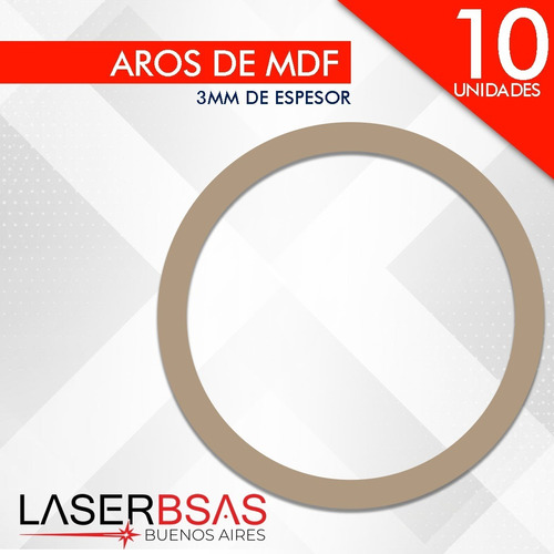 Aros Mandala Kit X 10u - 25cm Ø - Mdf / Fibrofacil En 3mm