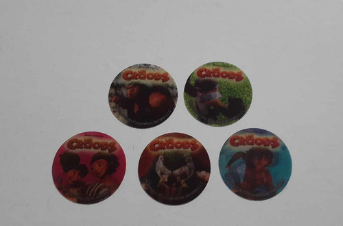 Coleccion 5 Tazos Los Croods Oreo Galletitas Terrabusi (Usado)