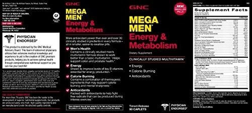 Imagem 4 de 7 de Mega Men Energy Metabolism 90 Caps Gnc Multivitamínico Eua