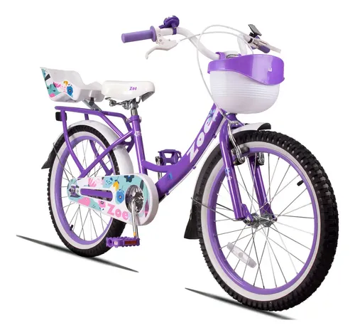 Bicicleta Infantil Pro-X Zoe Aro 20 Com Cestinha e Cadeirinha