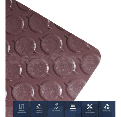 Piso Antiderrapante Muy Resistente Cafe Tramo 2.1m X 10m