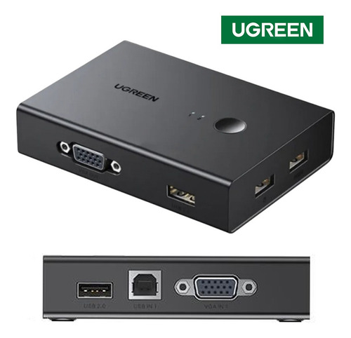 Usb 2.0 Kvm Switch Vga 2 Puertos Ugreen Kvm Vga Controla 2ps