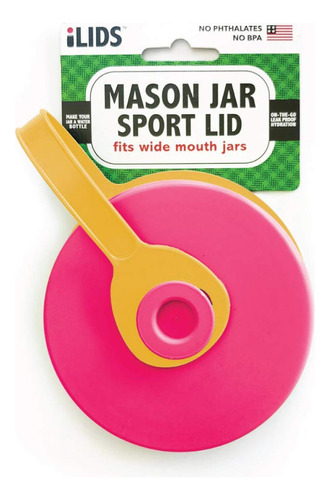 Ilids Mason Jar - Tapa Deportiva, Boca Ancha, Color Rosa Int