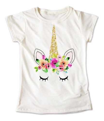 Blusa Unicornio Colores Playera Estampado Flores Ojos 002