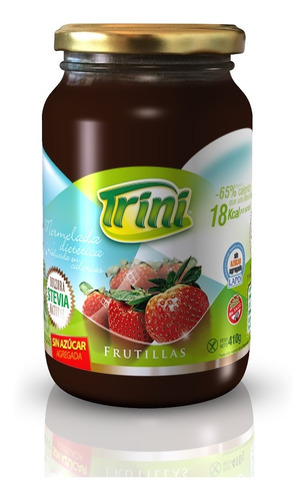 Mermelada De Frutillas Trini Con Stevia  Sin Tacc X 410 Grs.